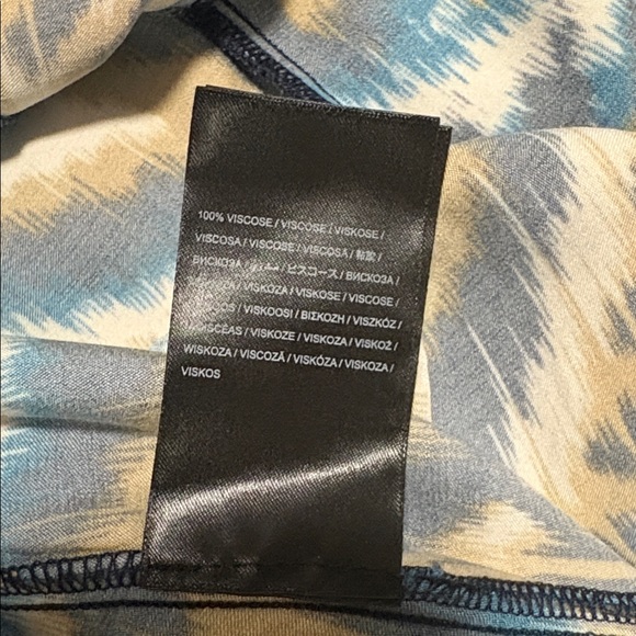 Farm Rio Blue Pineapple Ikat LENZING™ ECOVERO™ Viscose Maxi Dress. - Picture 8 of 9